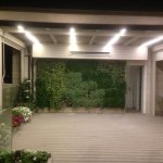 פרגולה סוכה עם תאורת לד ודפנות מסך