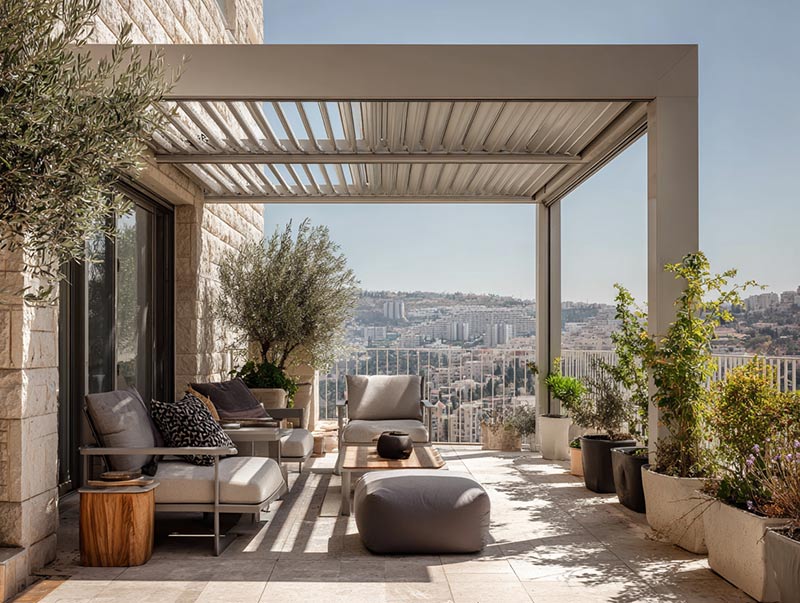 פרגולה מאלומיניום בירושלים